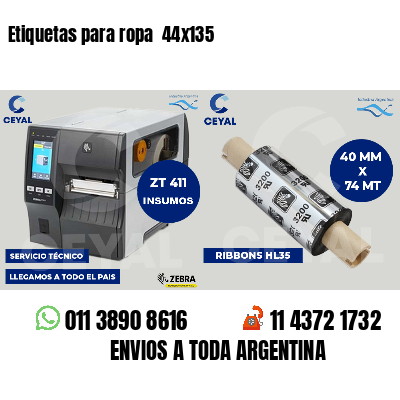 Etiquetas para ropa  44x135