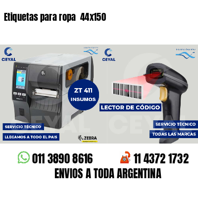 Etiquetas para ropa  44x150