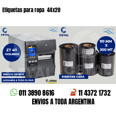 Etiquetas para ropa  44x20