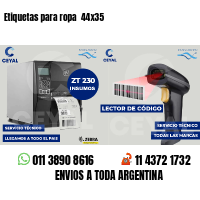 Etiquetas para ropa  44x35