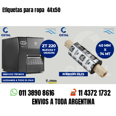 Etiquetas para ropa  44x50