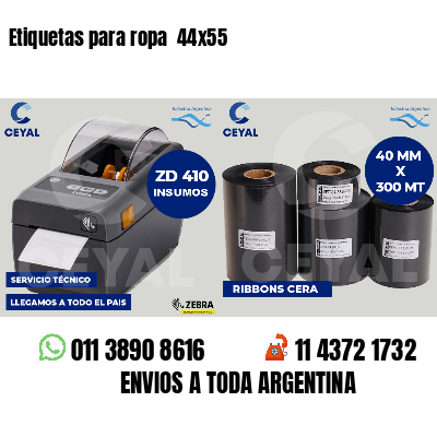 Etiquetas para ropa  44x55