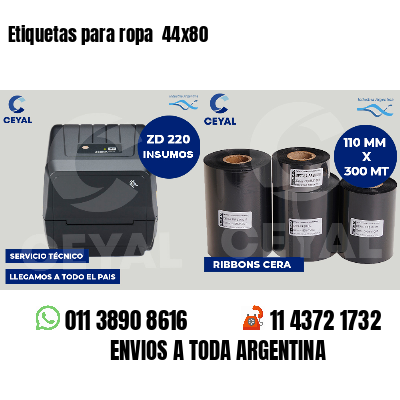 Etiquetas para ropa  44x80