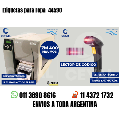 Etiquetas para ropa  44x90