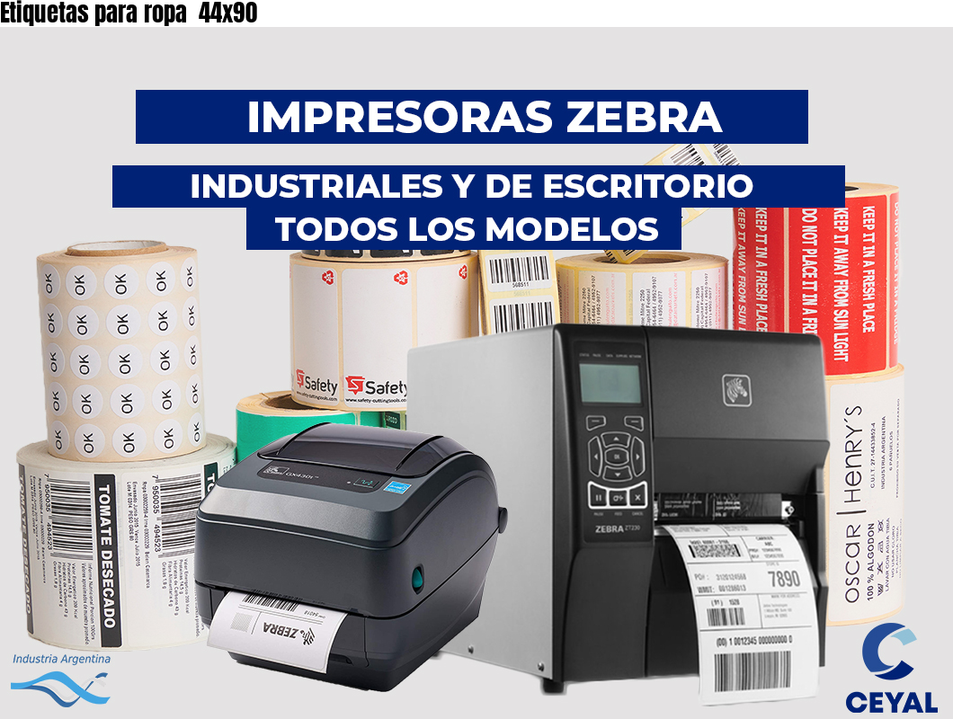 Etiquetas para ropa  44x90