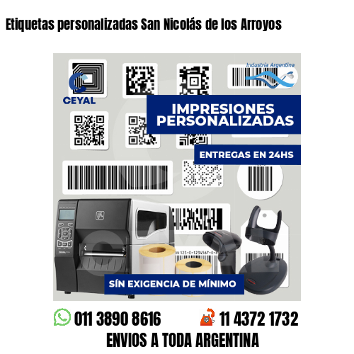 Etiquetas personalizadas San Nicolás de los Arroyos