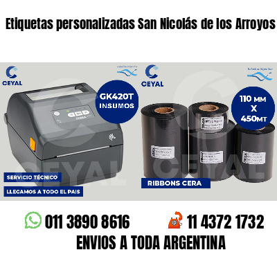 Etiquetas personalizadas San Nicolás de los Arroyos