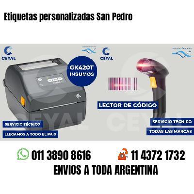 Etiquetas personalizadas San Pedro