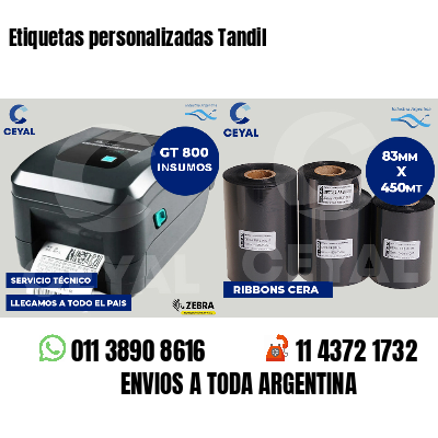 Etiquetas personalizadas Tandil