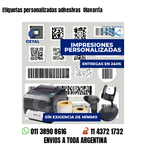 Etiquetas personalizadas adhesivas  Olavarría