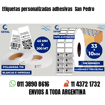 Etiquetas personalizadas adhesivas  San Pedro