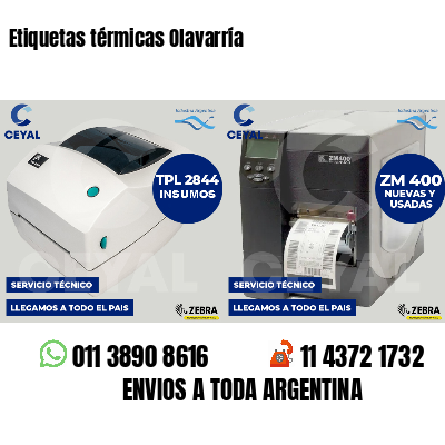 Etiquetas térmicas Olavarría