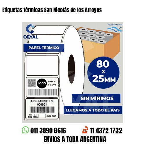 Etiquetas térmicas San Nicolás de los Arroyos