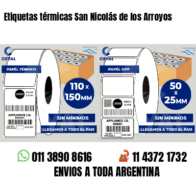 Etiquetas térmicas San Nicolás de los Arroyos