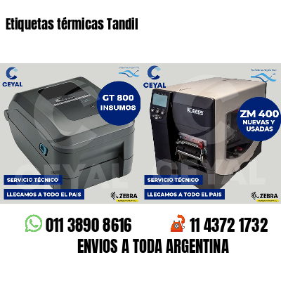 Etiquetas térmicas Tandil