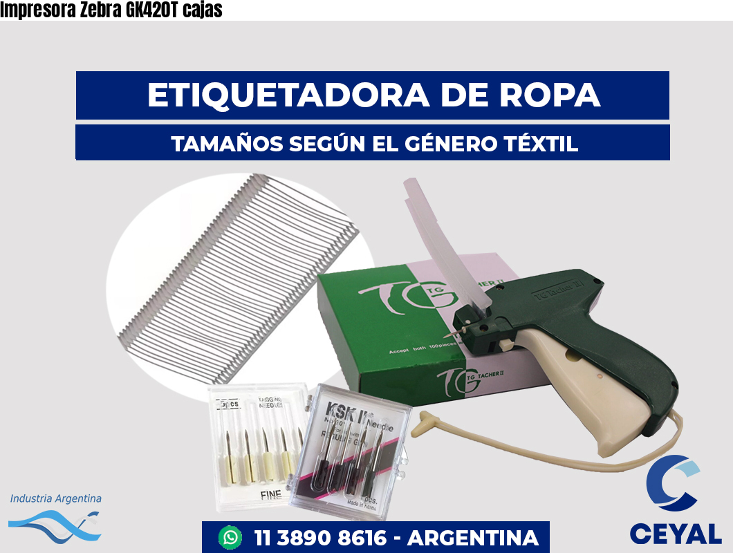 Impresora Zebra GK420T cajas