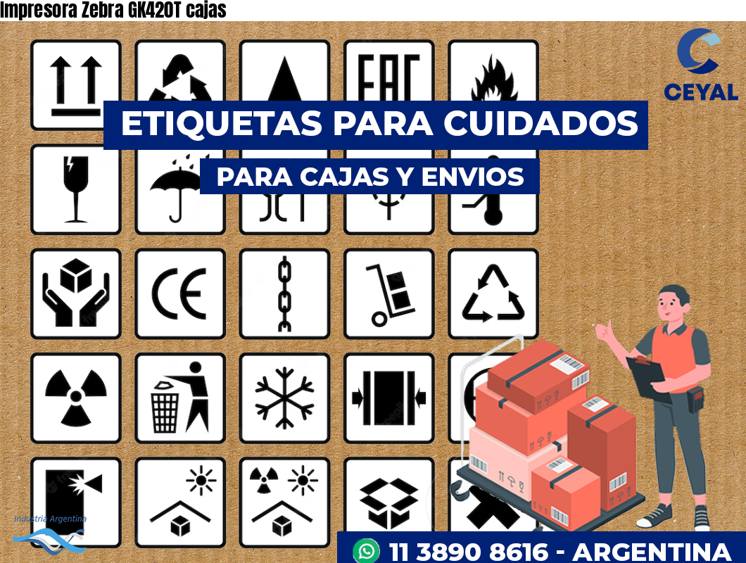 Impresora Zebra GK420T cajas