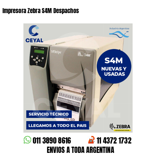 Impresora Zebra S4M Despachos