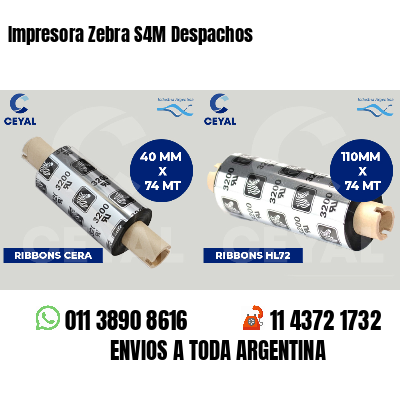 Impresora Zebra S4M Despachos