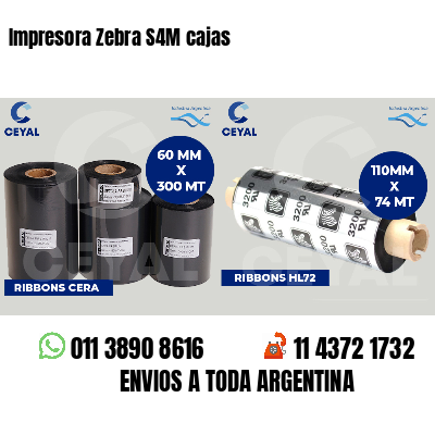 Impresora Zebra S4M cajas