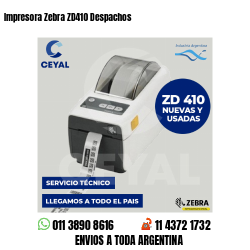 Impresora Zebra ZD410 Despachos