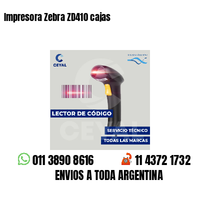 Impresora Zebra ZD410 cajas