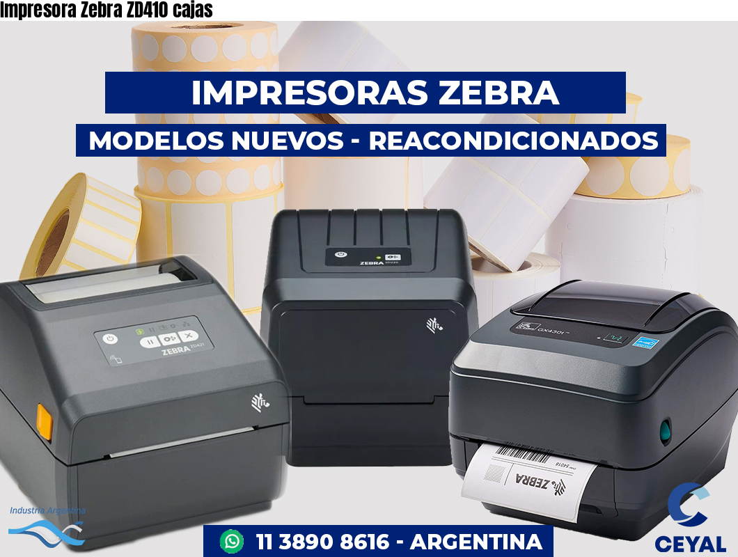 Impresora Zebra ZD410 cajas