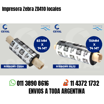 Impresora Zebra ZD410 locales
