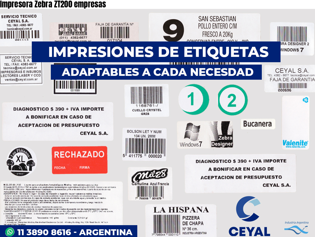 Impresora Zebra ZT200 empresas