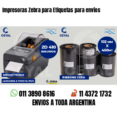 Impresoras Zebra para Etiquetas para envíos