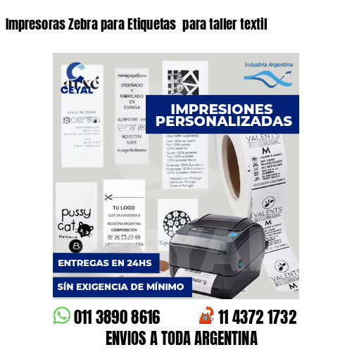 Impresoras Zebra para Etiquetas  para taller textil