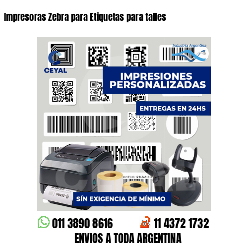 Impresoras Zebra para Etiquetas para talles