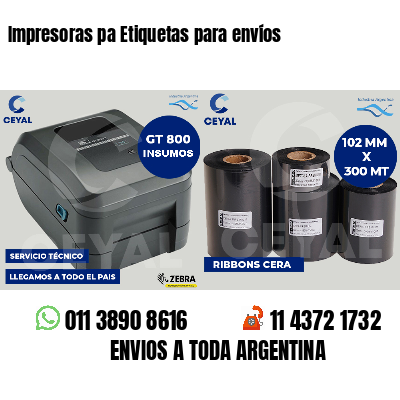 Impresoras pa Etiquetas para envíos