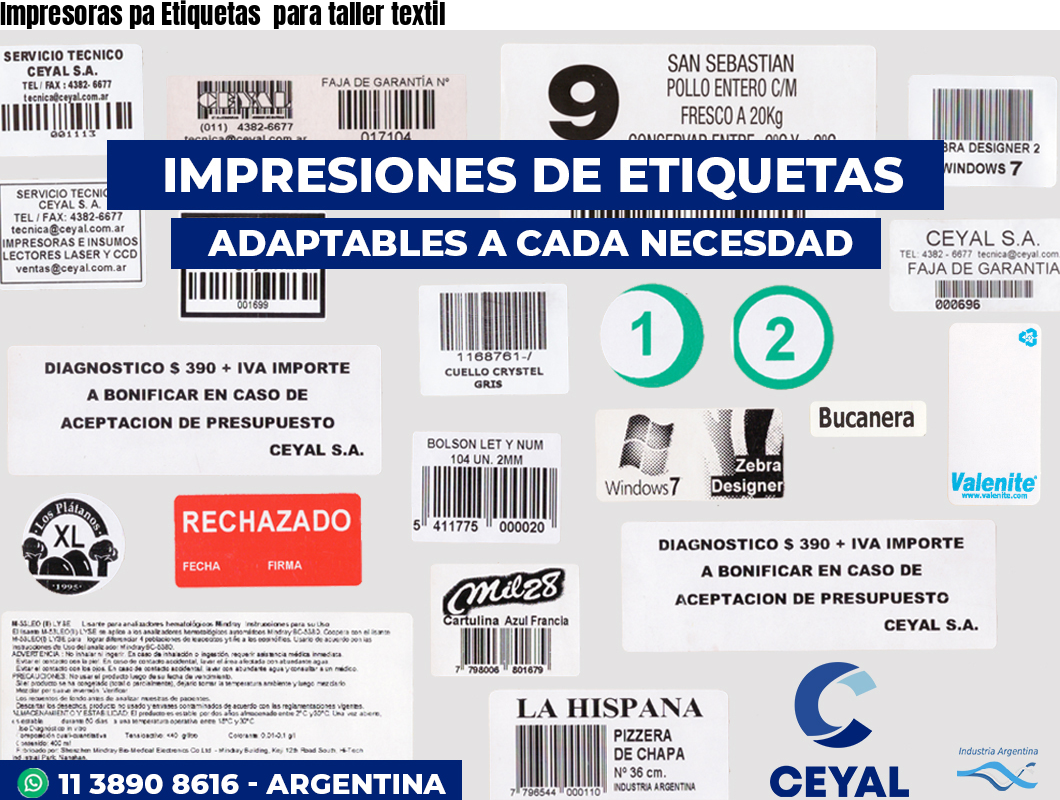 Impresoras pa Etiquetas  para taller textil