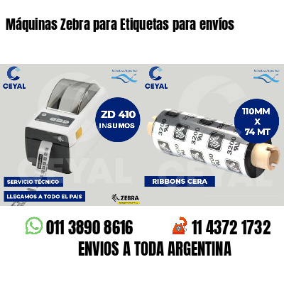 Máquinas Zebra para Etiquetas para envíos