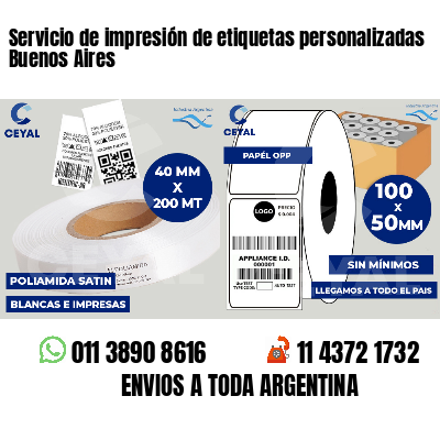 Servicio de impresión de etiquetas personalizadas Buenos Aires