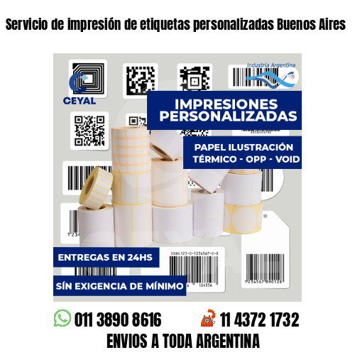 Servicio de impresión de etiquetas personalizadas Buenos Aires