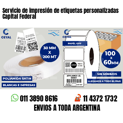 Servicio de impresión de etiquetas personalizadas Capital Federal
