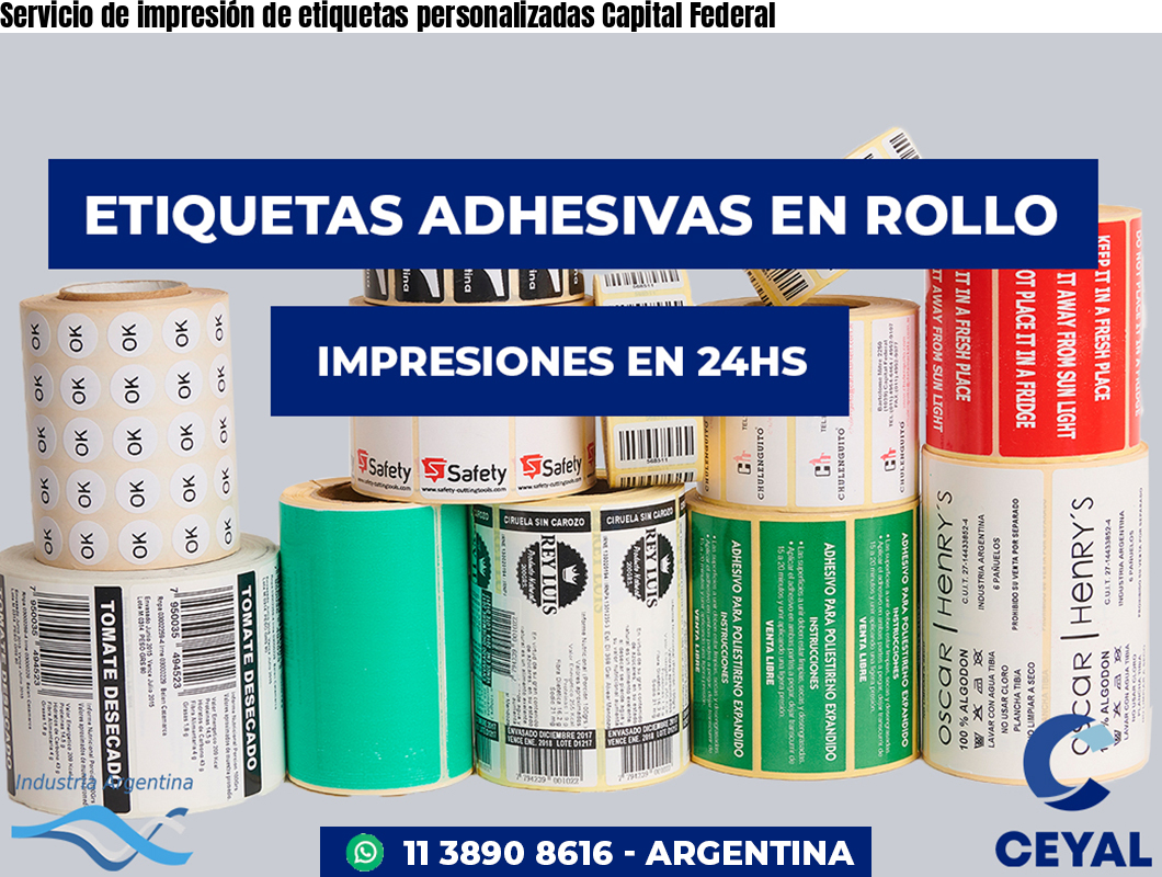 Servicio de impresión de etiquetas personalizadas Capital Federal