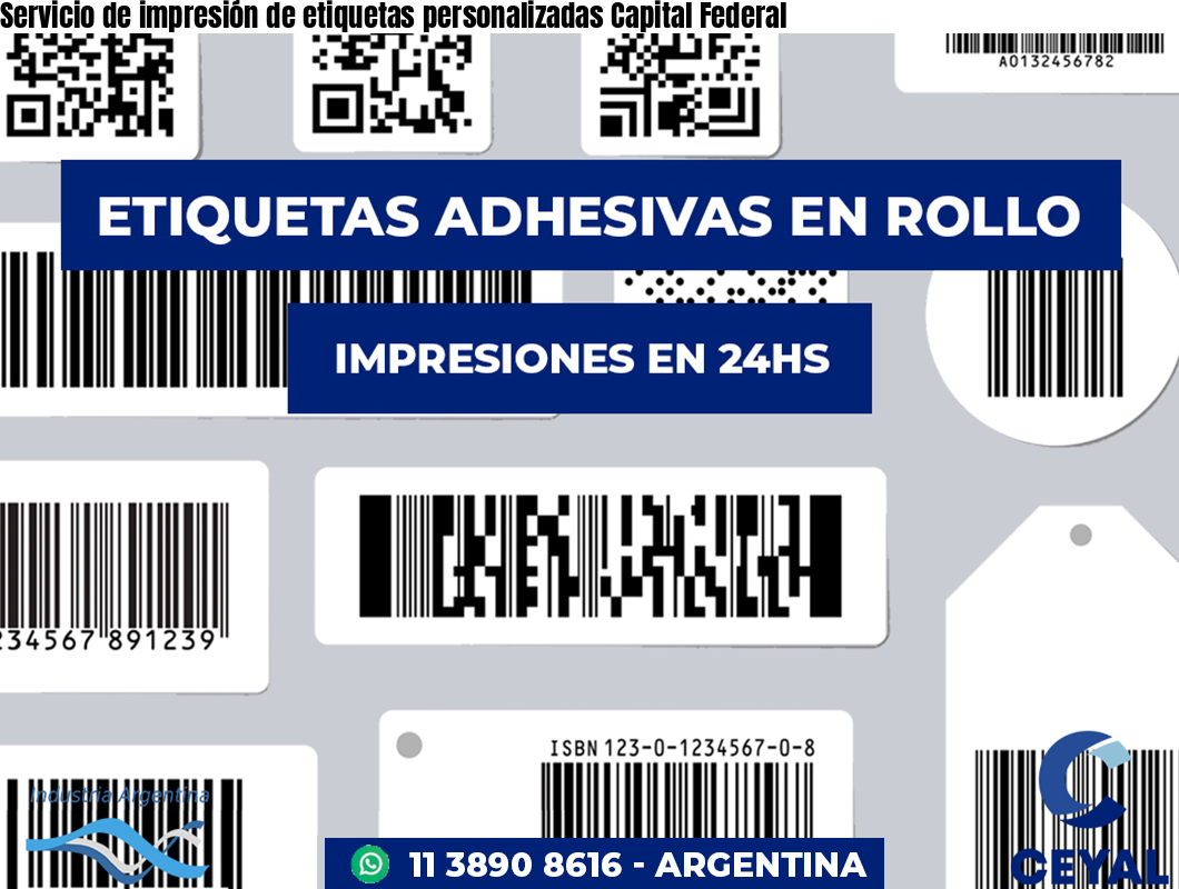 Servicio de impresión de etiquetas personalizadas Capital Federal