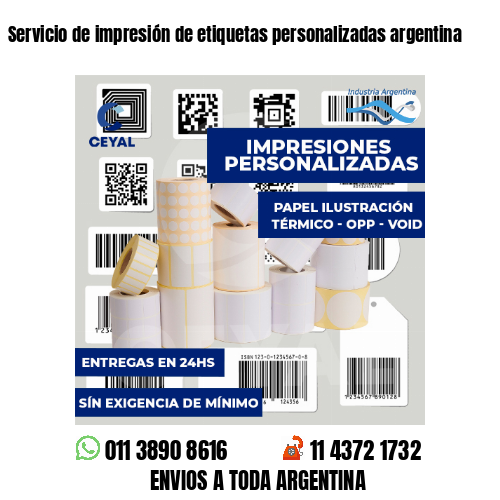 Servicio de impresión de etiquetas personalizadas argentina