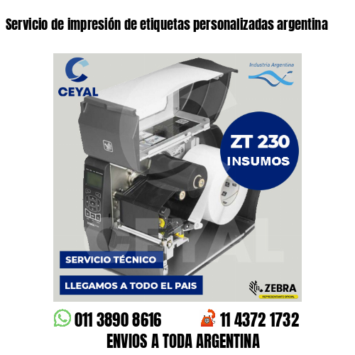 Servicio de impresión de etiquetas personalizadas argentina