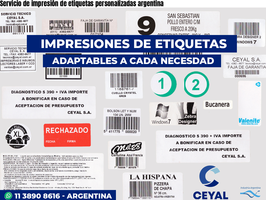 Servicio de impresión de etiquetas personalizadas argentina