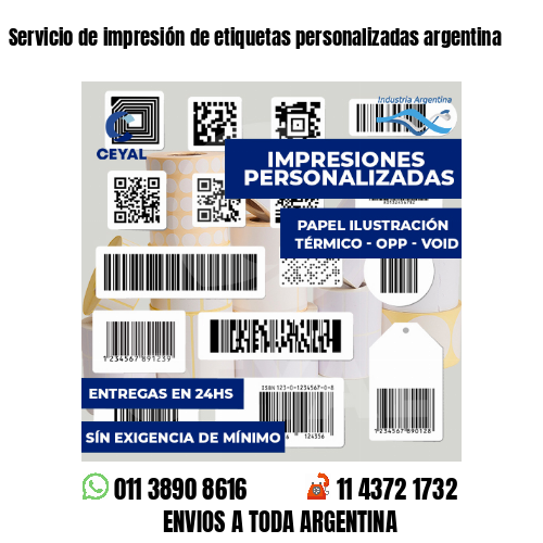 Servicio de impresión de etiquetas personalizadas argentina