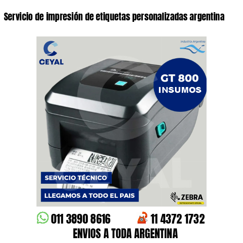 Servicio de impresión de etiquetas personalizadas argentina