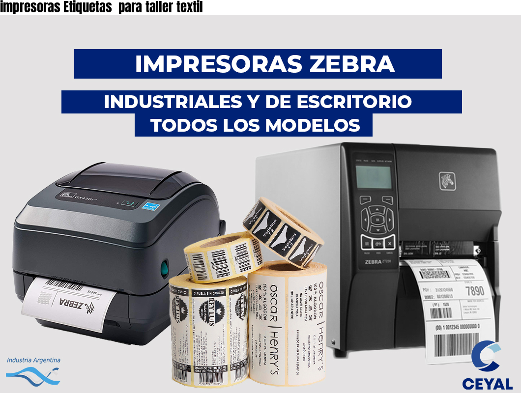 impresoras Etiquetas  para taller textil