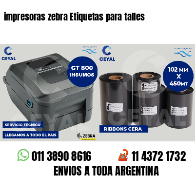 impresoras zebra Etiquetas para talles