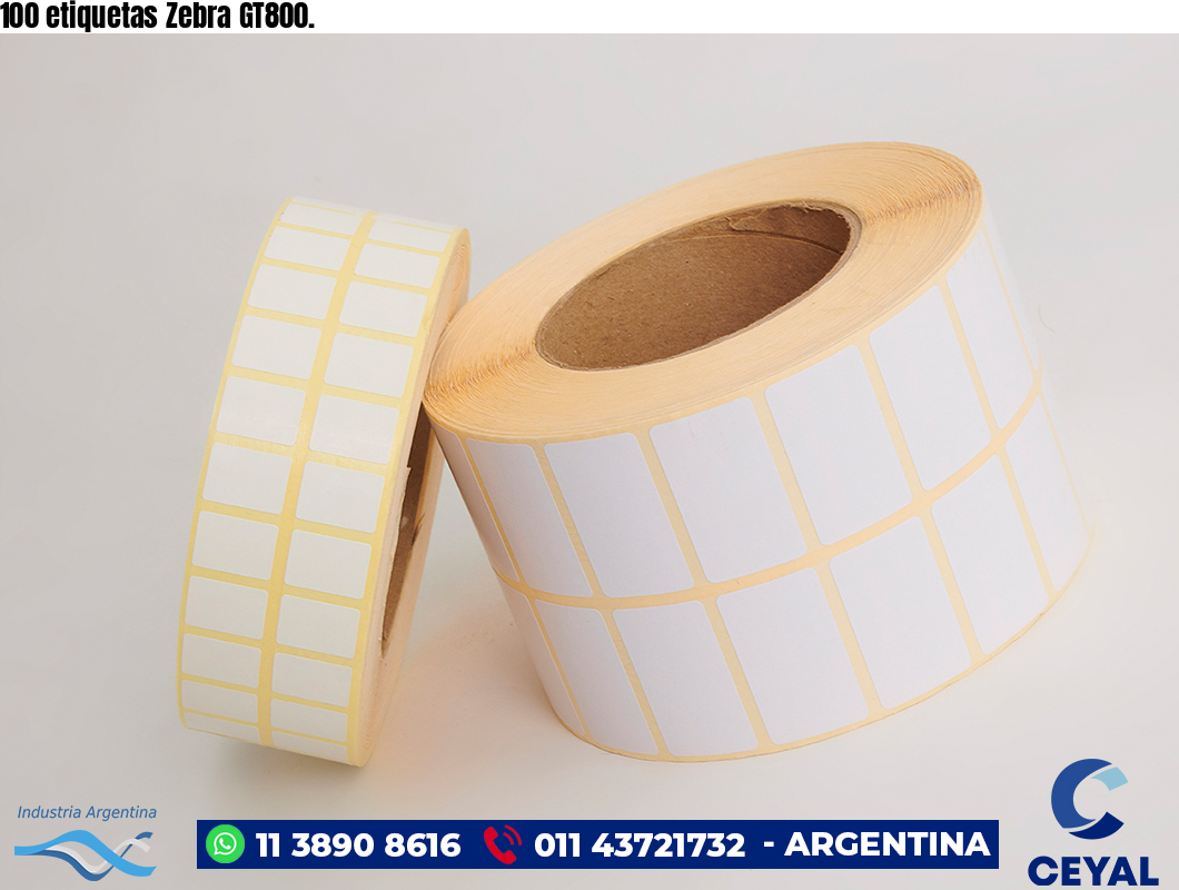 100 etiquetas Zebra GT800.