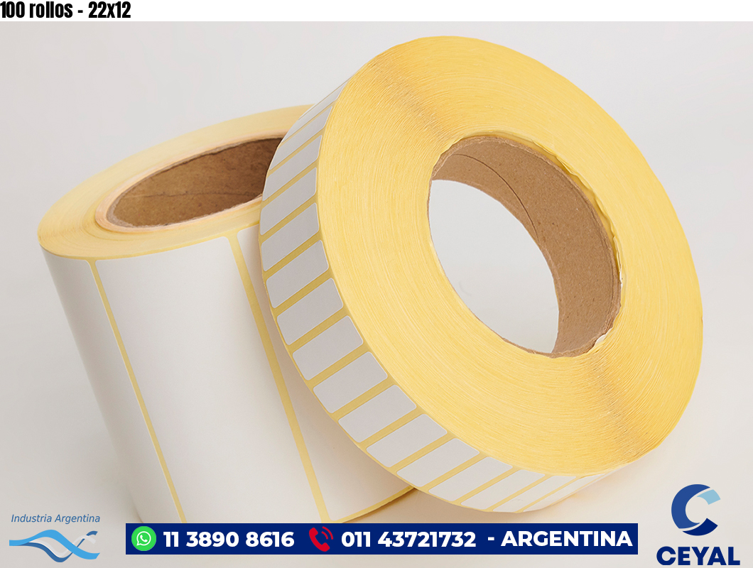 100 rollos - 22x12