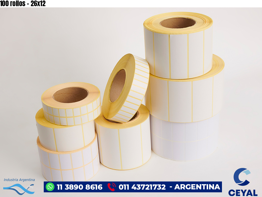 100 rollos - 26x12